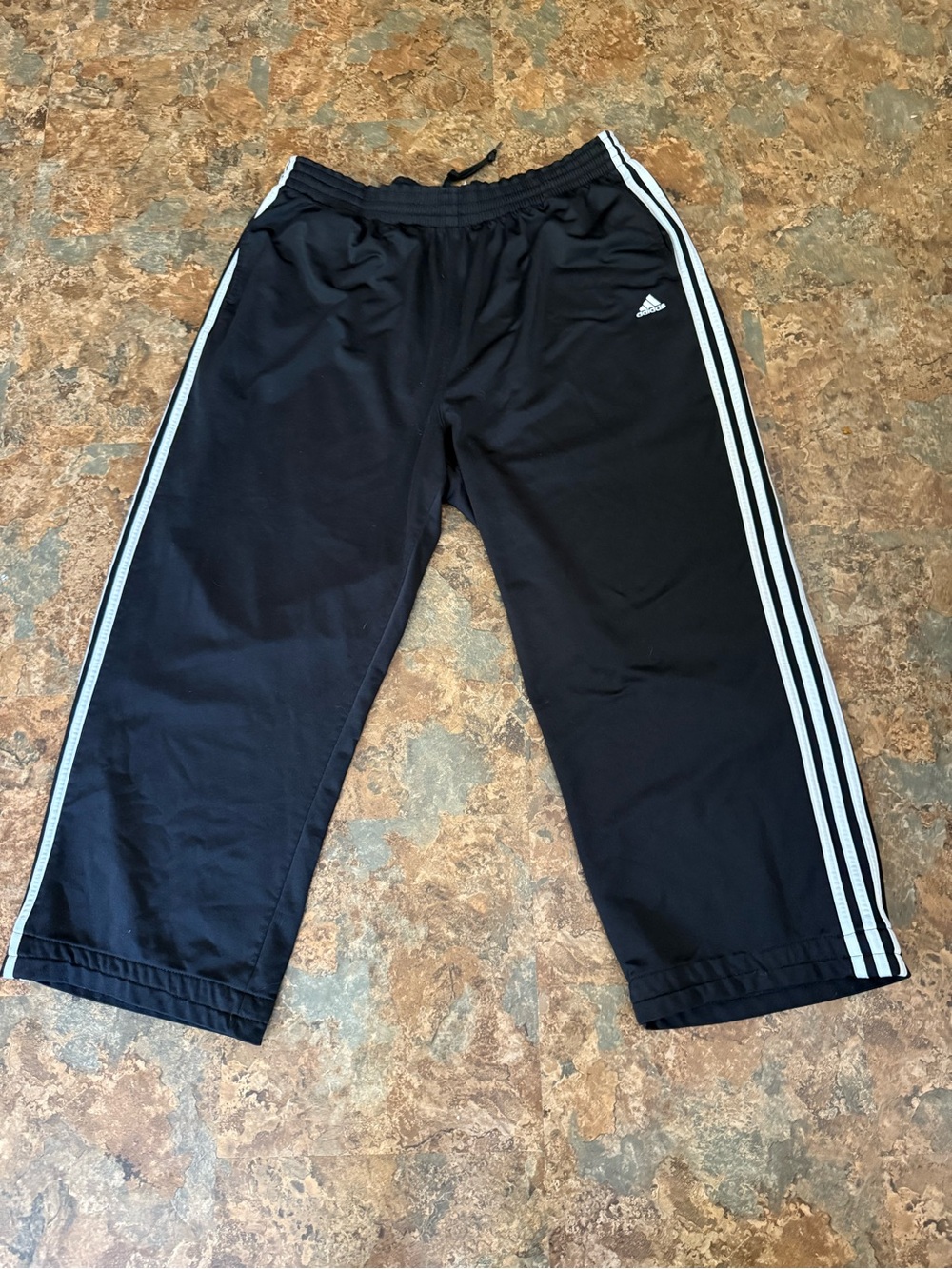 adidas Sweatpants with White Side Stripes Size 2XL Drawstring